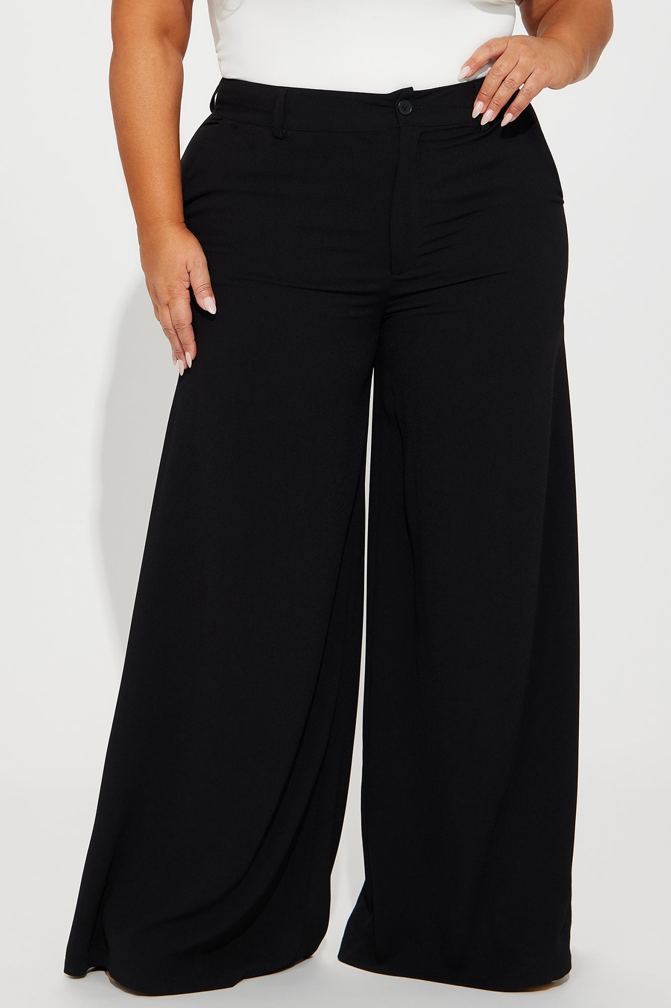 Petite Victoria High Waisted Dress Pants - Black