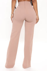 Call It Even Wide Leg Dress Pants - Taupe