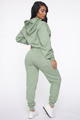 Stole Your Boyfriend's Oversized Jogger - Sage