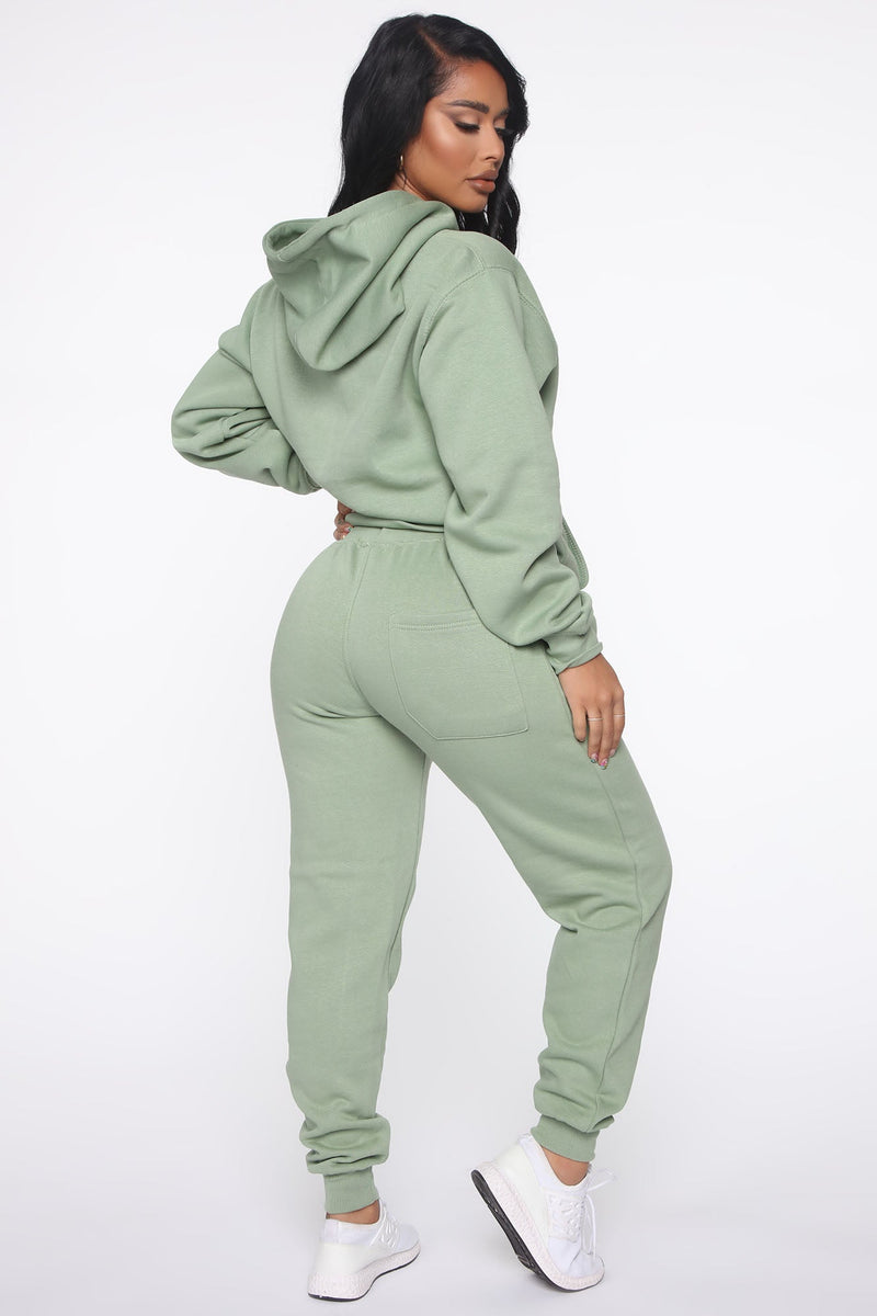 Stole Your Boyfriend's Oversized Jogger - Sage