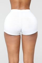 Plain Jane Mini Shorts - White