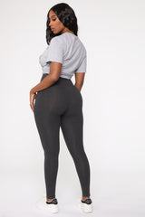 Running Around High Rise Legging - Charcoal