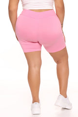 Out Of My League Biker Shorts - Pink