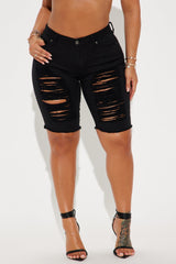 Wave Crasher Bermuda Shorts - Black