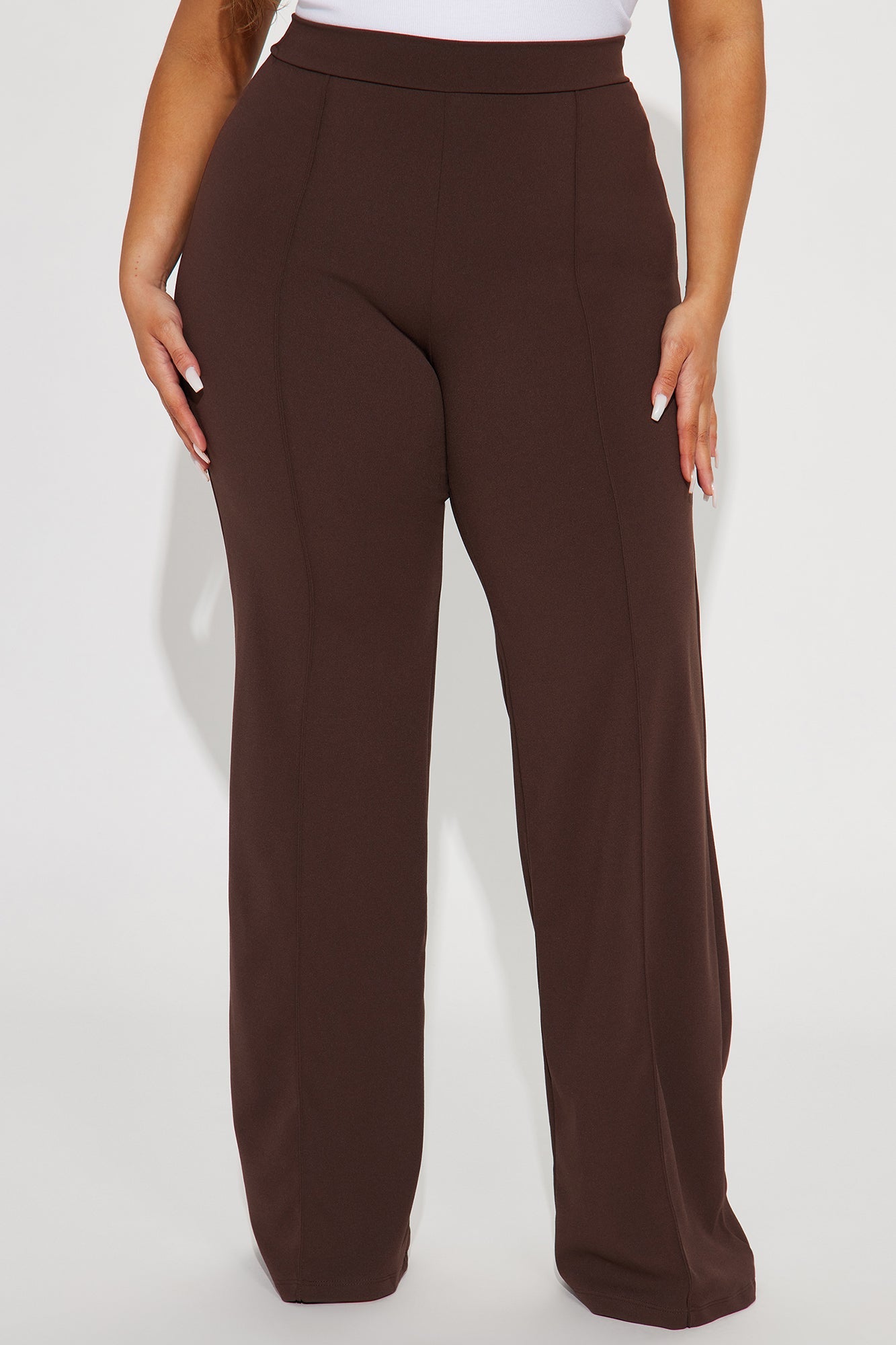 Tall Victoria High Waisted Dress Pants - Chocolate