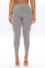 Lean On Me Leggings - Heather Grey