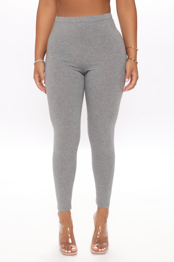 Lean On Me Leggings - Heather Grey