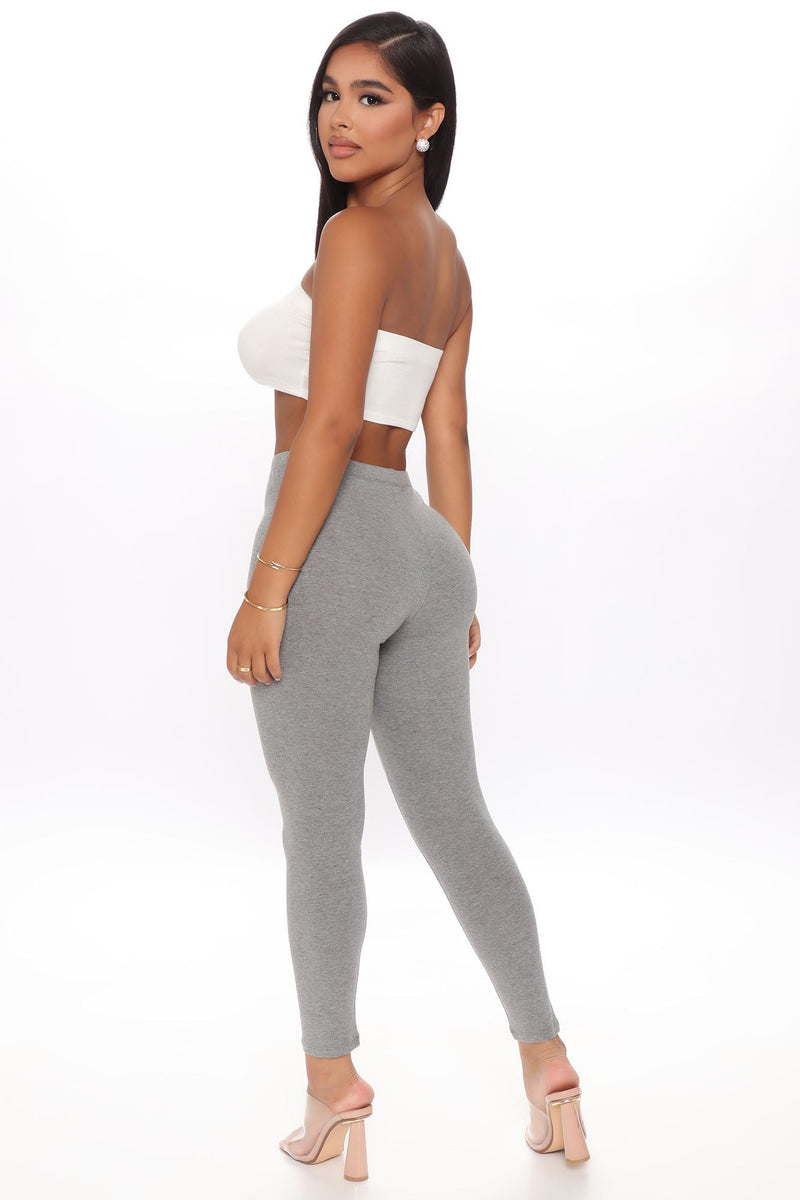 Lean On Me Leggings - Heather Grey