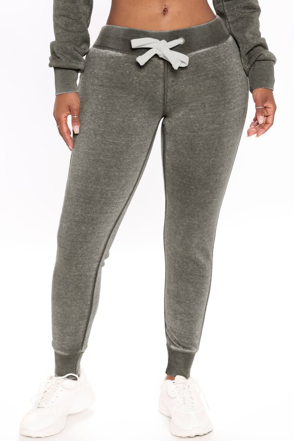 Sweet Dreams Mineral Wash Jogger - Heather Grey
