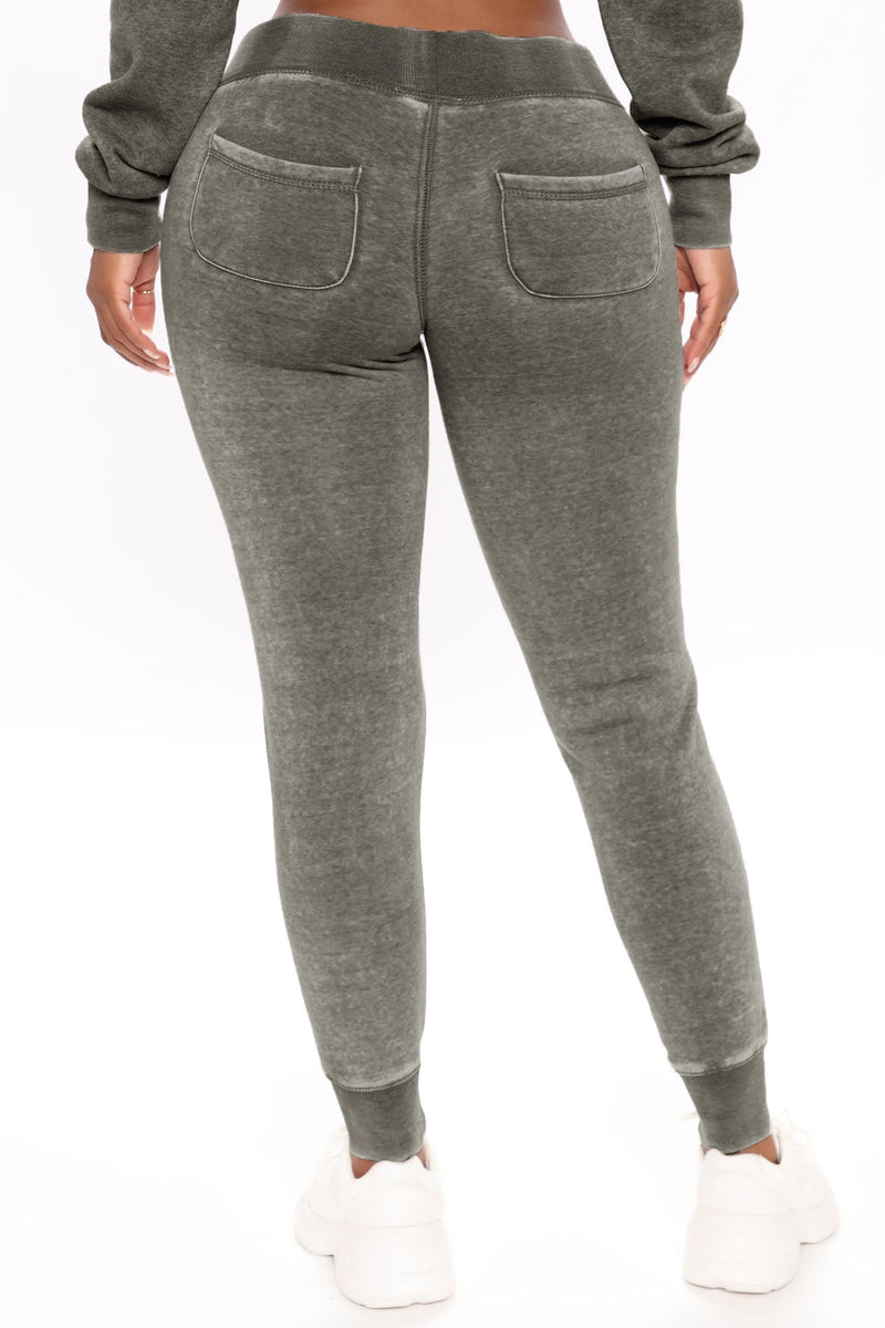 Sweet Dreams Mineral Wash Jogger - Heather Grey
