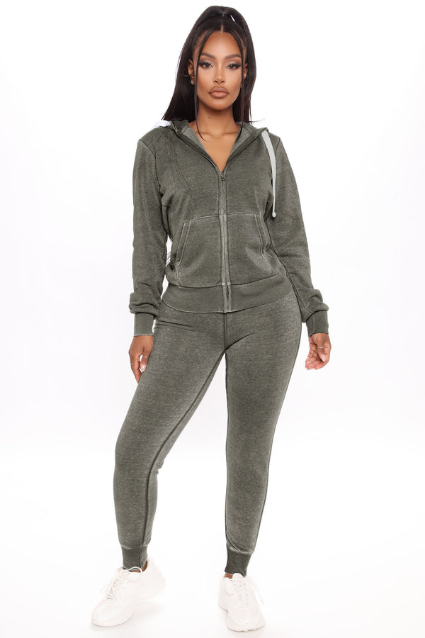 Sweet Dreams Mineral Wash Jogger - Heather Grey