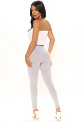 Kim Basic Legging - Heather Grey