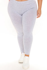 Kim Basic Legging - Heather Grey