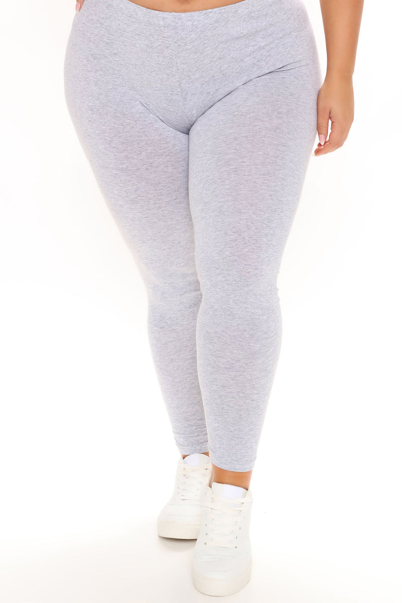 Kim Basic Legging - Heather Grey