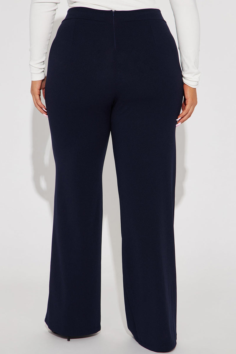 Victoria High Waisted Dress Pants - Navy