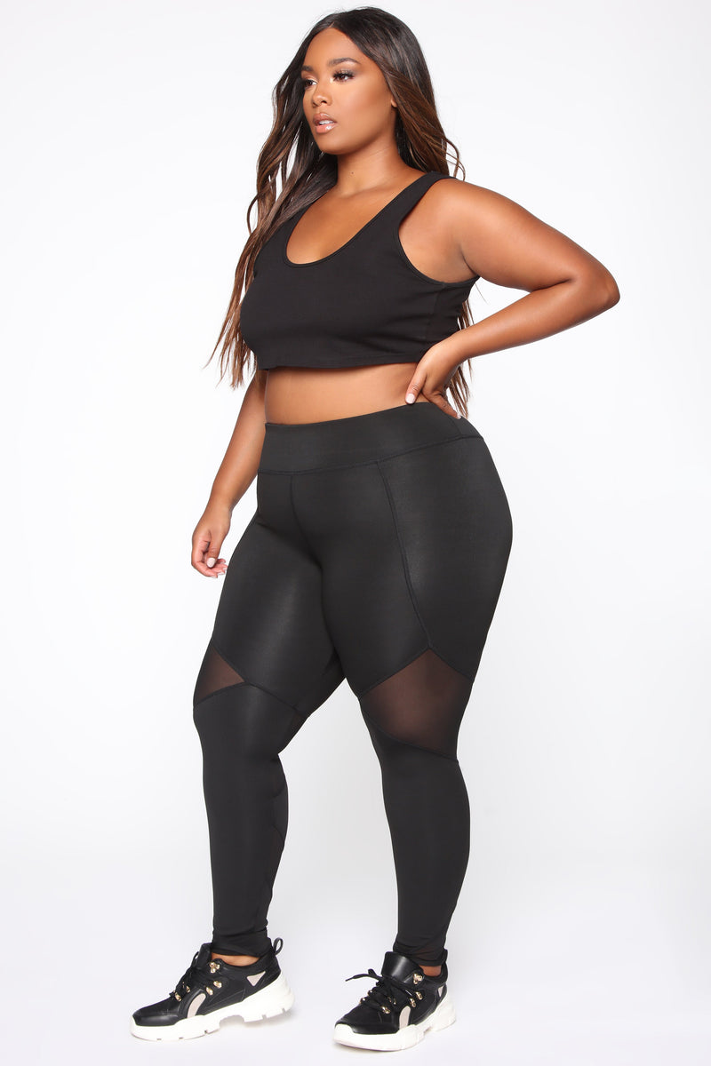 Mesh It Up Active Leggings - Black