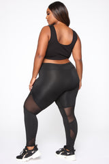 Mesh It Up Active Leggings - Black