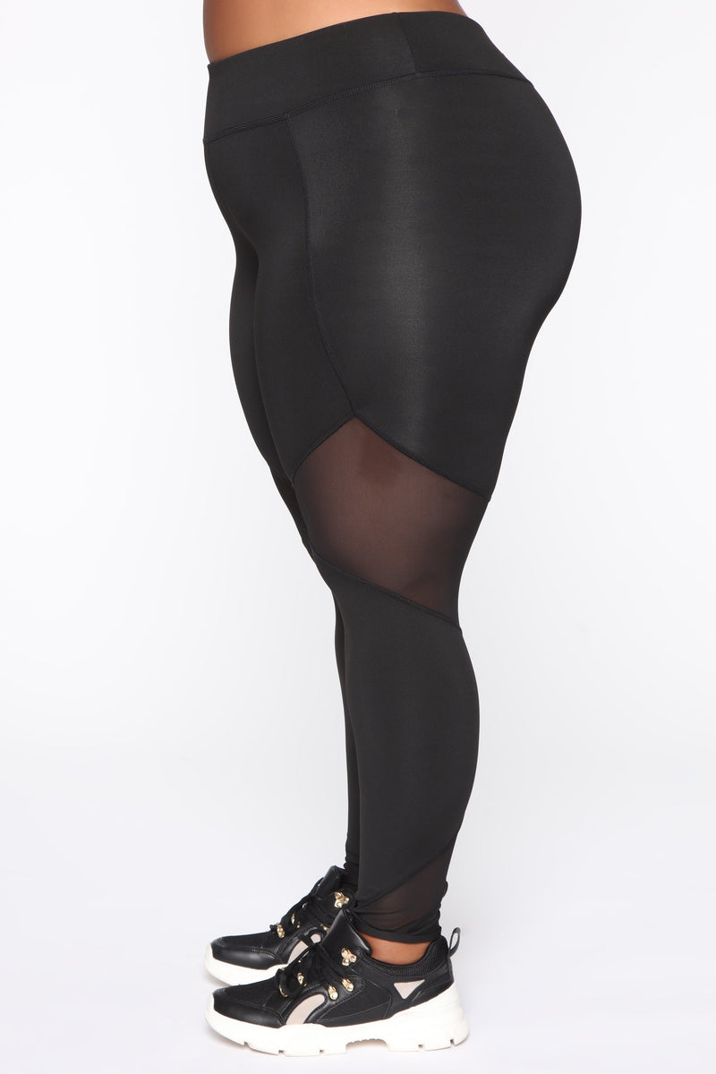 Mesh It Up Active Leggings - Black