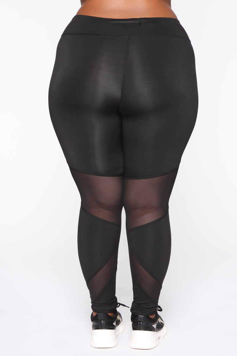 Mesh It Up Active Leggings - Black