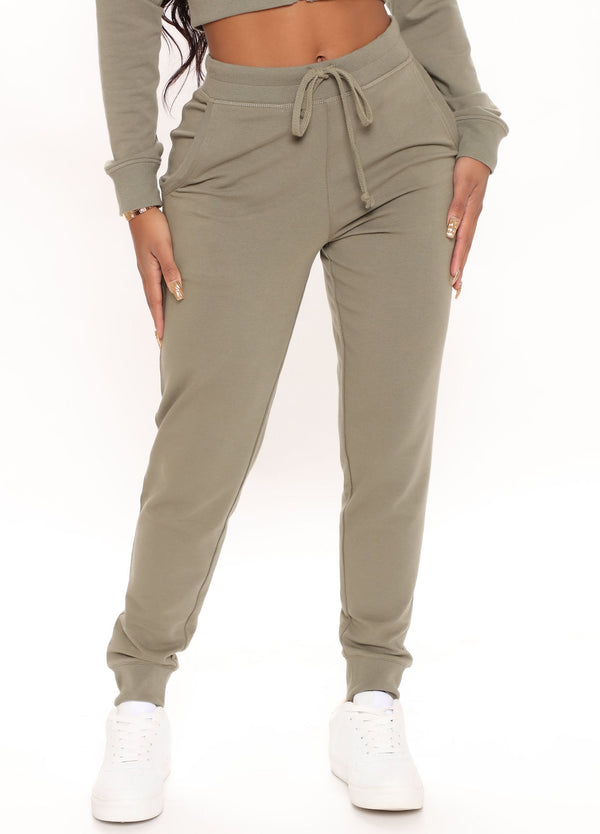 Latest And Greatest French Terry Jogger - Olive