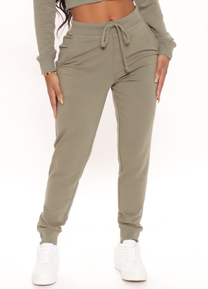 Latest And Greatest French Terry Jogger - Olive