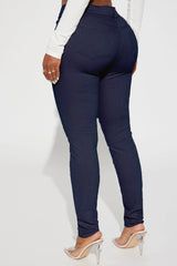 Skinny Uniform Pants - Navy