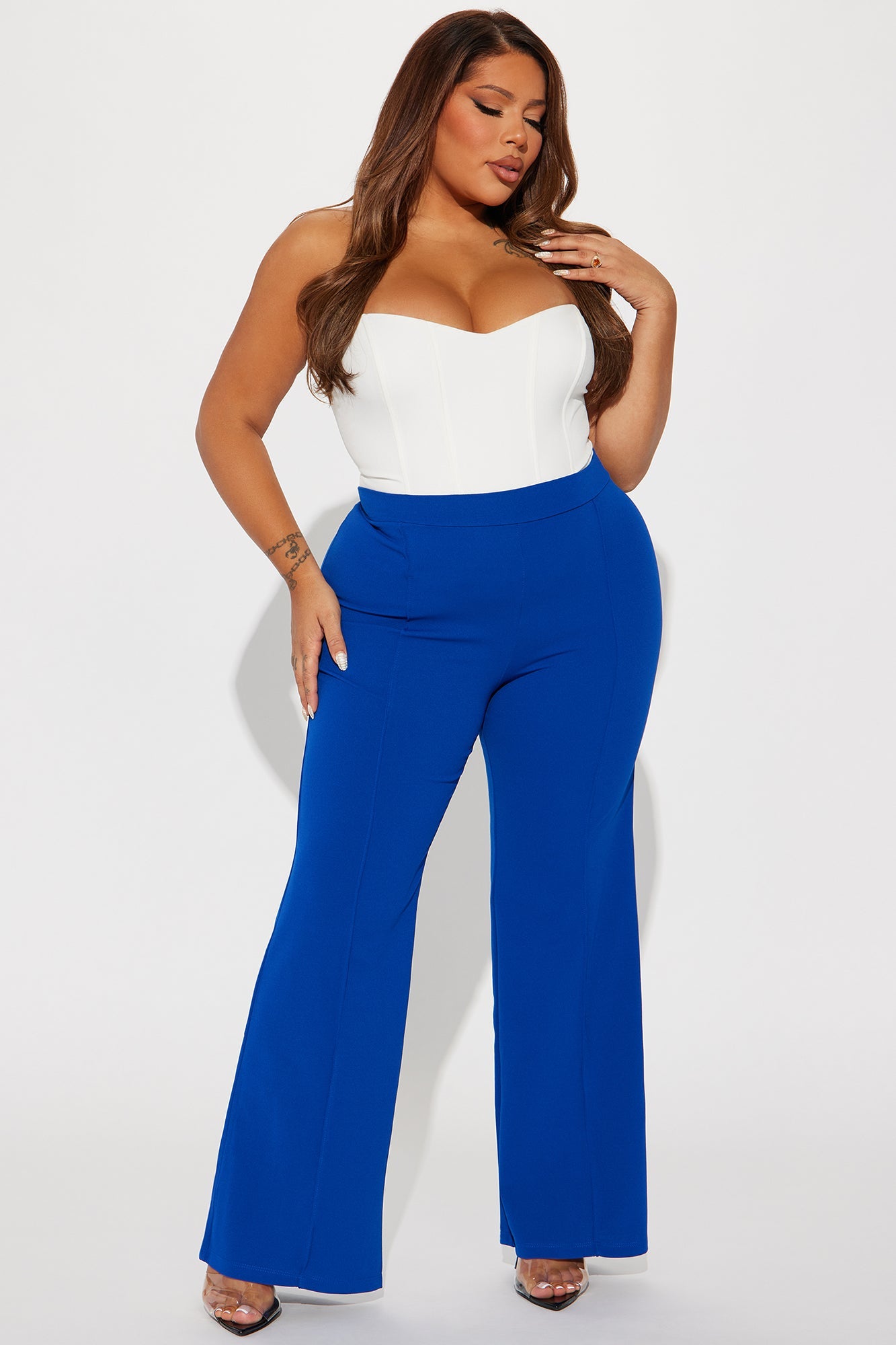 Petite Victoria High Waisted Dress Pants - Royal