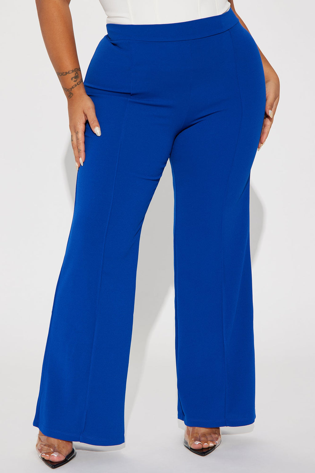 Petite Victoria High Waisted Dress Pants - Royal
