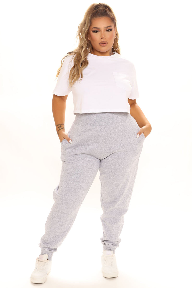 Not A Game Fleece Jogger - Heathered Grey