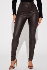 Sammie High Rise Pants - Chocolate