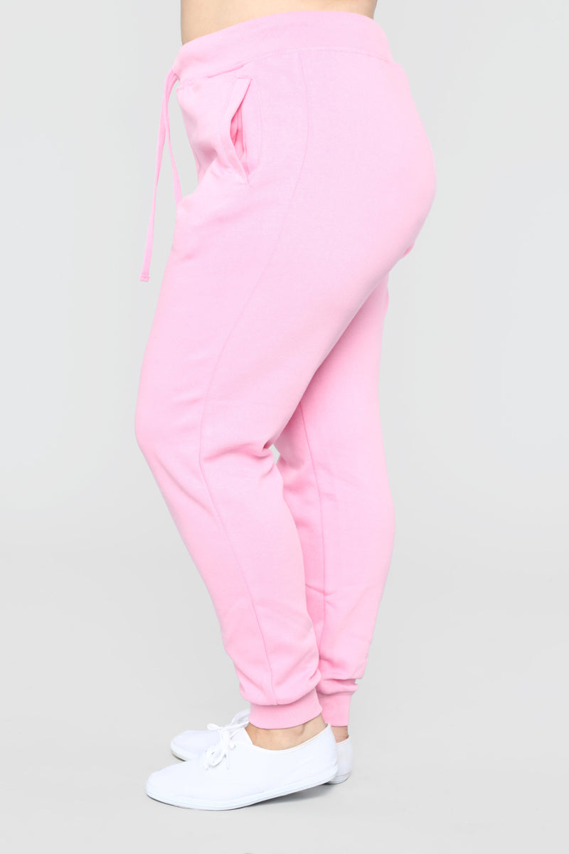 Stole Your Boyfriend's Oversized Jogger - Pink