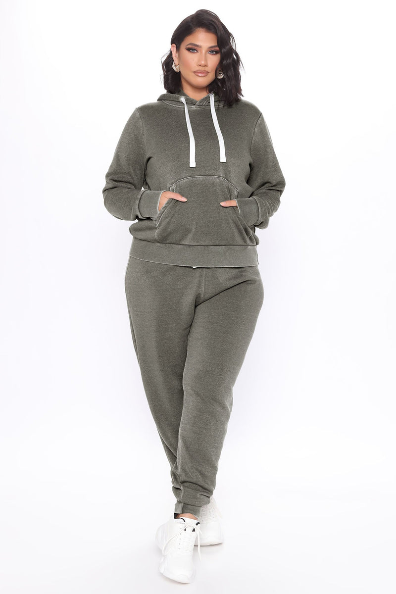 Sweet Dreams Mineral Wash Jogger - Heather Grey