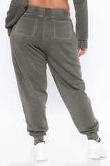 Sweet Dreams Mineral Wash Jogger - Heather Grey