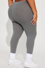 Lean On Me Leggings - Heather Grey