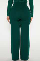 Petite Victoria High Waisted Dress Pants - Hunter Green