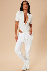 Stole Your Boyfriend's Oversized Jogger - White