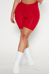 Natalee Biker Shorts - Red
