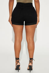 Carter Denim Shorts - Black