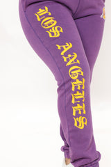 NBA Real MVP Lakers Washed Sweatpant - Purple