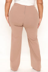 Victoria High Waisted Dress Pants - Taupe