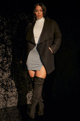 Flame In Your Heart Houndstooth Mini Skirt - Black/Grey