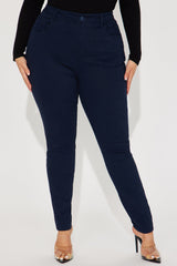 Skinny Uniform Pants - Navy