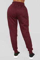 Stole Your Boyfriend's Oversized Jogger - Burgundy