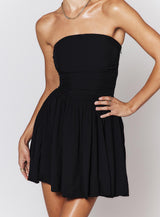 Rashida Strapless Mini Dress Black