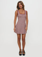 Dasha Mini Dress Red Check