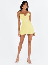 Della Mini Dress Butter Yellow