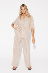 Riley Resort Shirt Brown Print