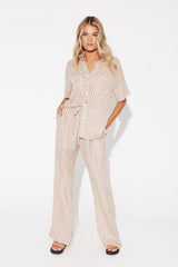 Riley Resort Shirt Brown Print
