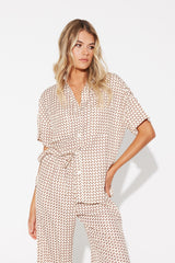 Riley Resort Shirt Brown Print