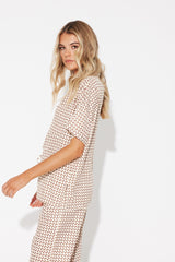 Riley Resort Shirt Brown Print